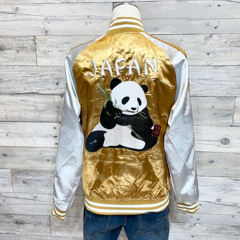 新品 メンズ スカジャン ブルゾン アウター ジャケット パンダ