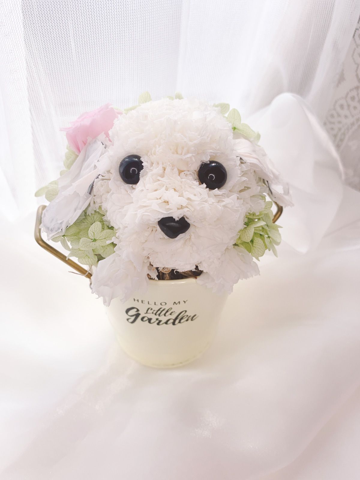 ダークグレー 陶器製 結び目のモダンな幾何学模様の花器花瓶 約30cm