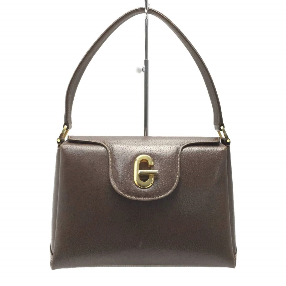 GUCCI グッチ ロゴ ターンロック ハンドバッグ 000/091/1081 ブラウン