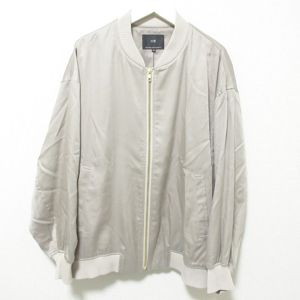 美品 22AW 23区 ニジュウサンク テンセルレーヨンサテン MA-1 ブルゾン
