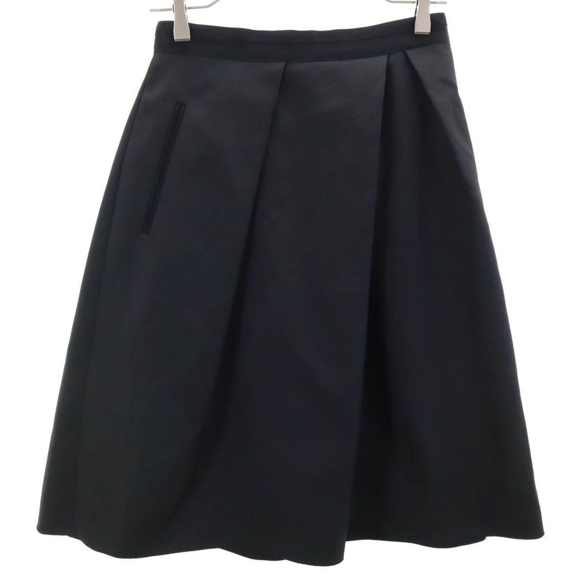 ランバンオンブルー ブラック フレアスカート 38 LANVIN en Bleu