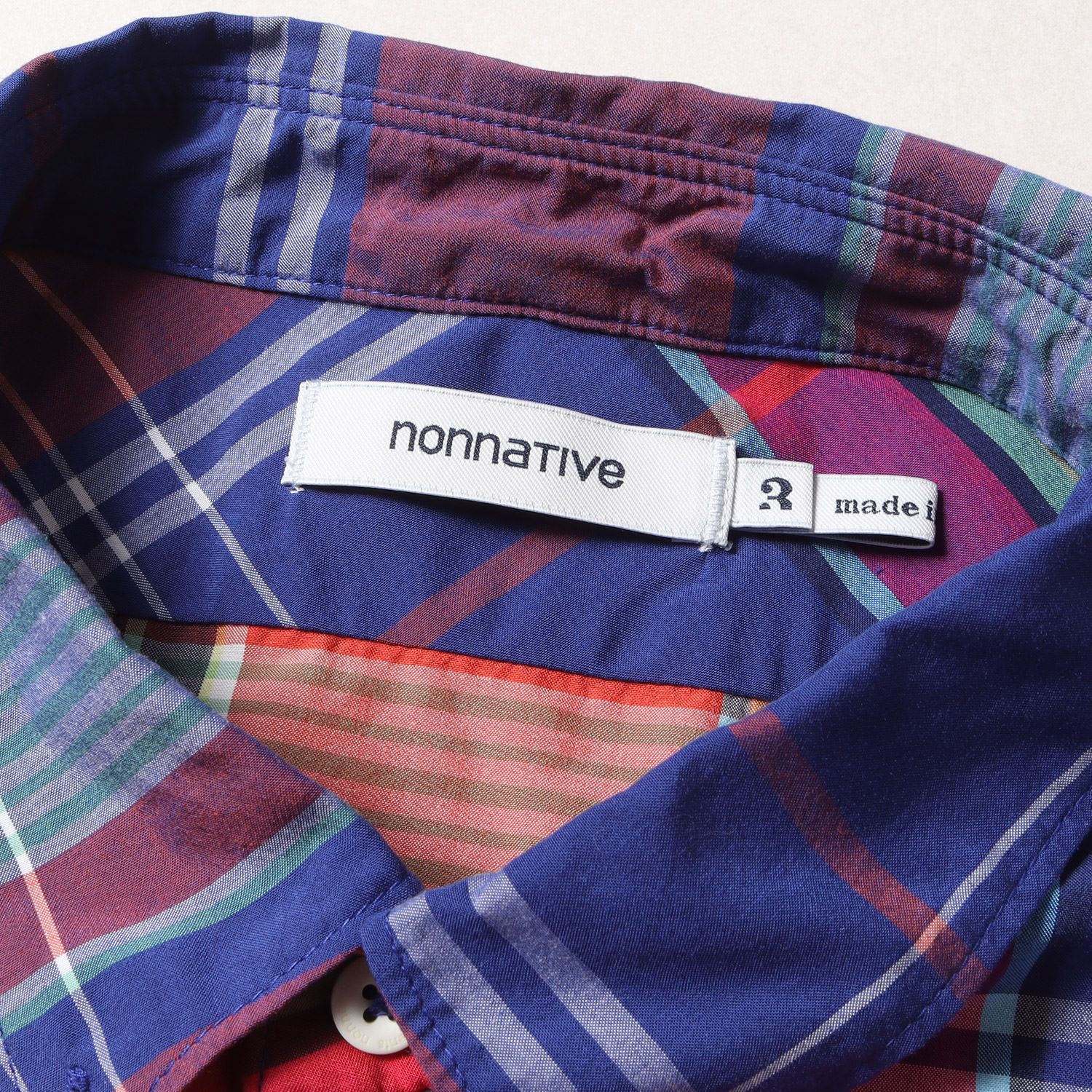 美品 NONNATIVE ノンネイティブ シャツ サイズ:3 マドラスチェック 