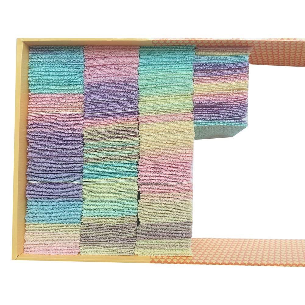【クーポン有】布 カラフル虹色 グラデーション色 髪飾り カット済み DIY 生地 手作り ちりめん 手芸 材料キット つまみ細工 500枚入り misaki (５サイズ)
