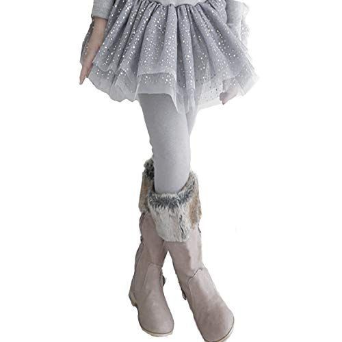 グレー_130 [ハニー ベービー] スカッツ キッズ 女の子 チュチュスカート 付き レギンス 子供服 女の子 子供用 チュールスカート 子供 フリルスカート 100 110 120 130 140cm (130cm， グレー)