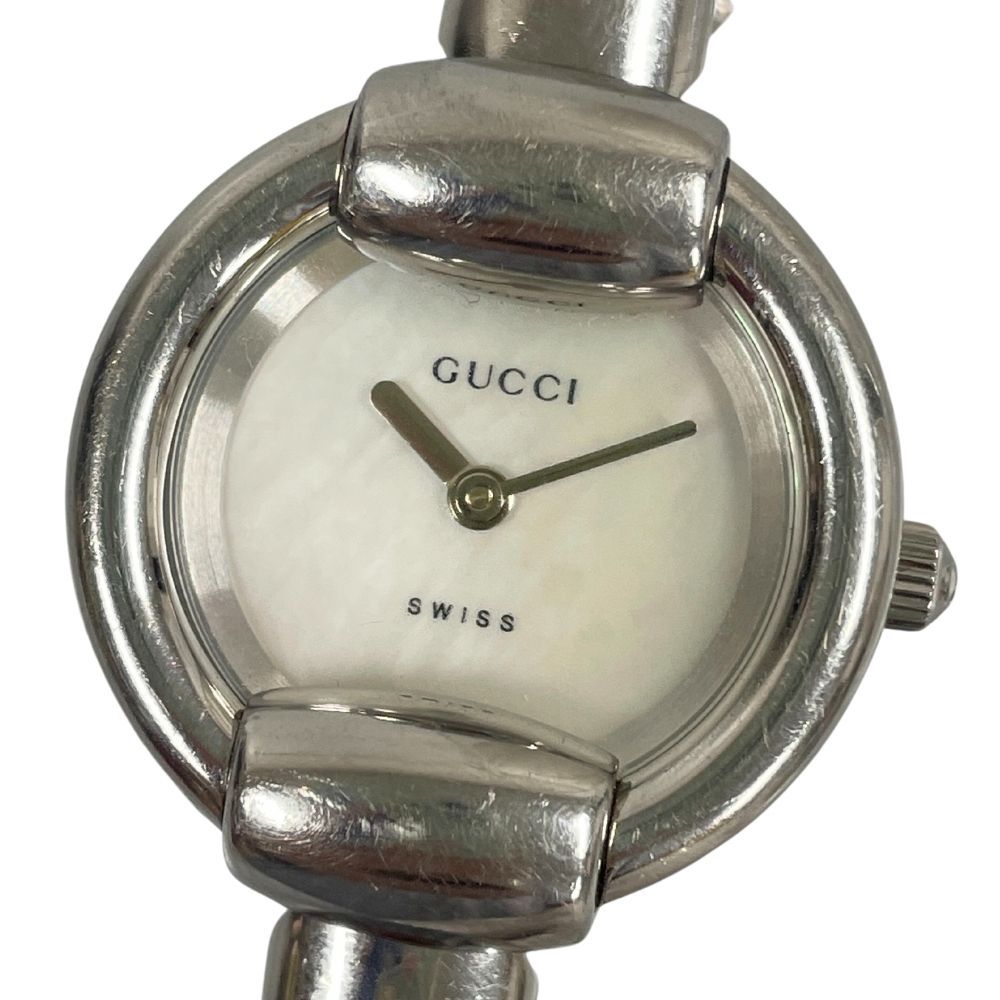 GUCCI グッチ レディース 1400L バングルウォッチ シェル文字盤  