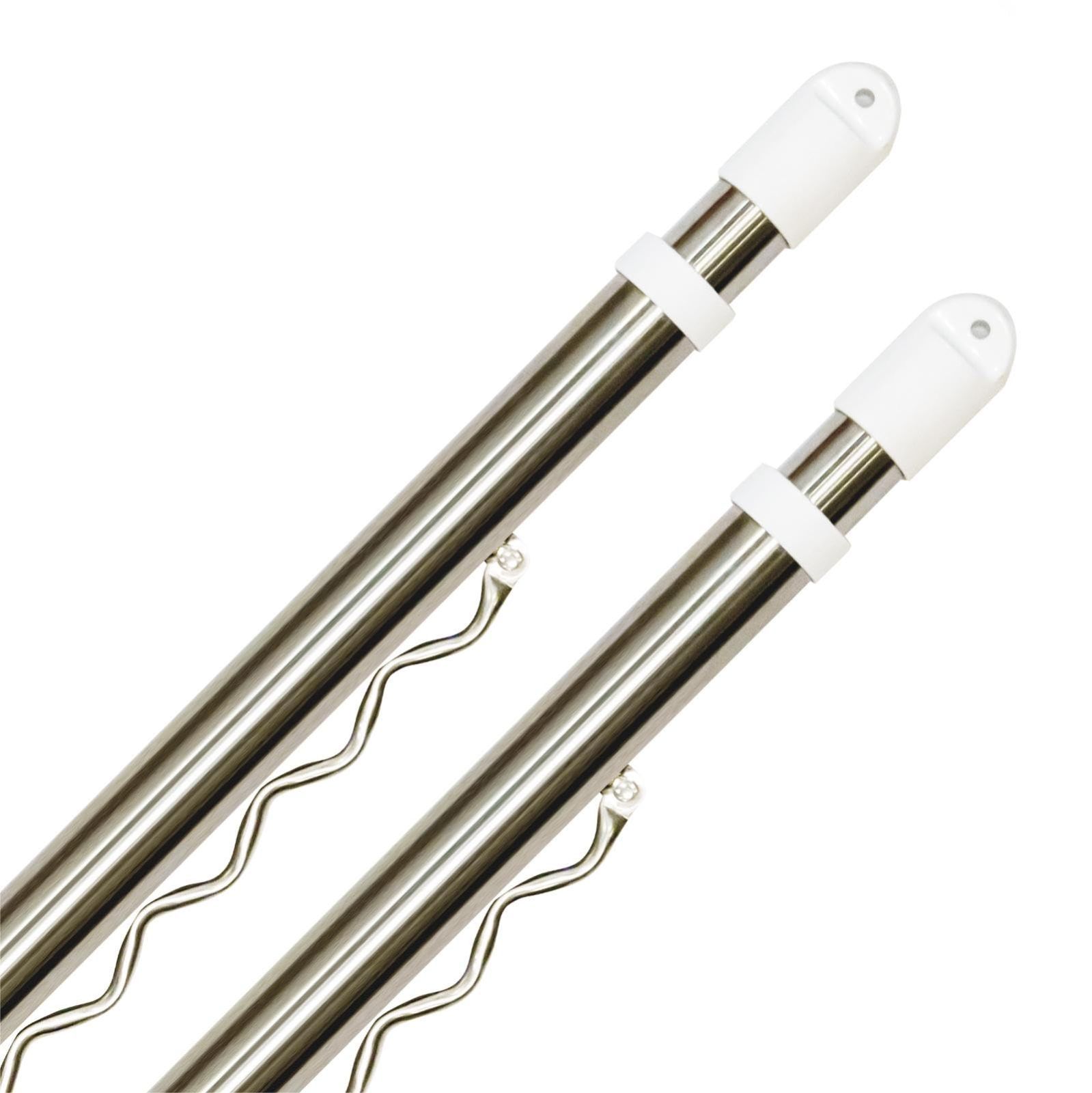 a.ハンガーかけ竿2本 物干し竿 ステンレス DURA DRY ハンガー掛け付き 2.1~3m 2本セット 伸縮物干し竿 継ぎ 洗濯竿 屋外 室内 物干しざお ものほし竿 洗濯物干し 布団干し