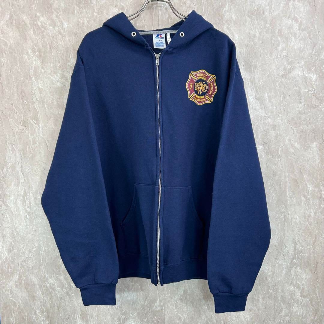 00年代 RUSSELL ATHLETIC ラッセル スウェットパーカー カレッジ