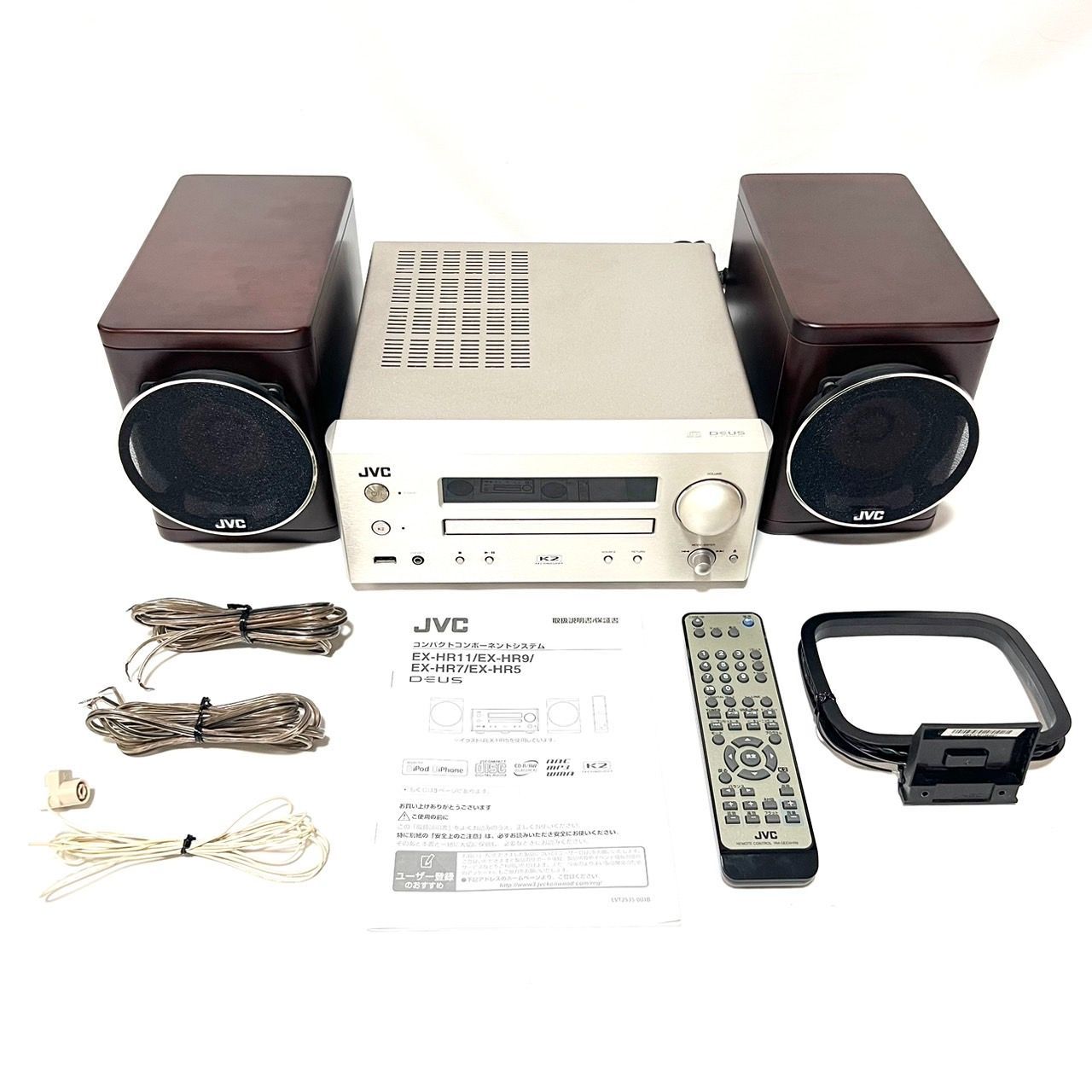 中古 美品☆JVC ケンウッド コンポ WOOD CONE EX-HR5 純正付属品 - メルカリ