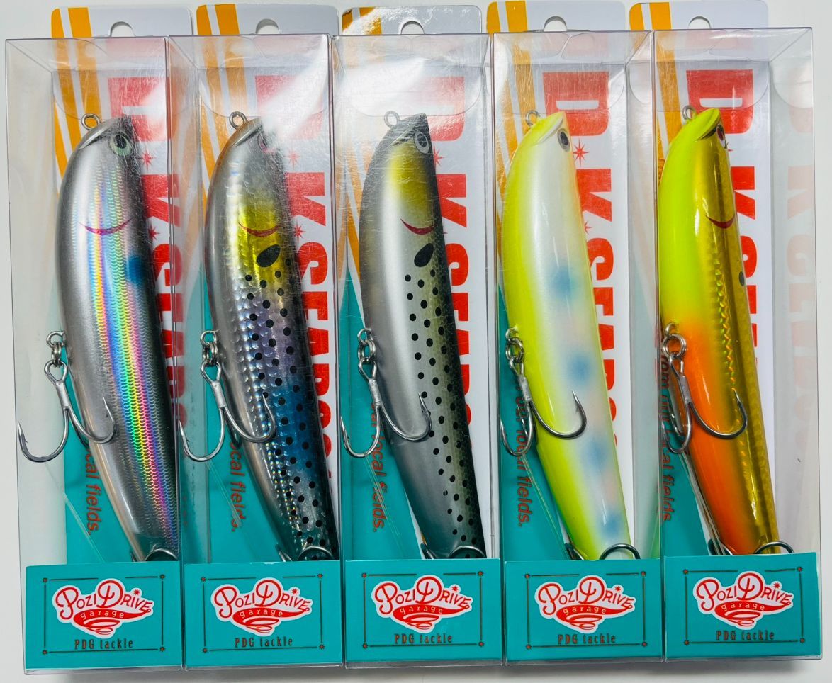 ポジドライブガレージ ＤＫ シードッグ １６０ ５色セット ペンシルベイト コノシロパターン トップウォーター レッド中村 シーバス ビッグベイト ０８
