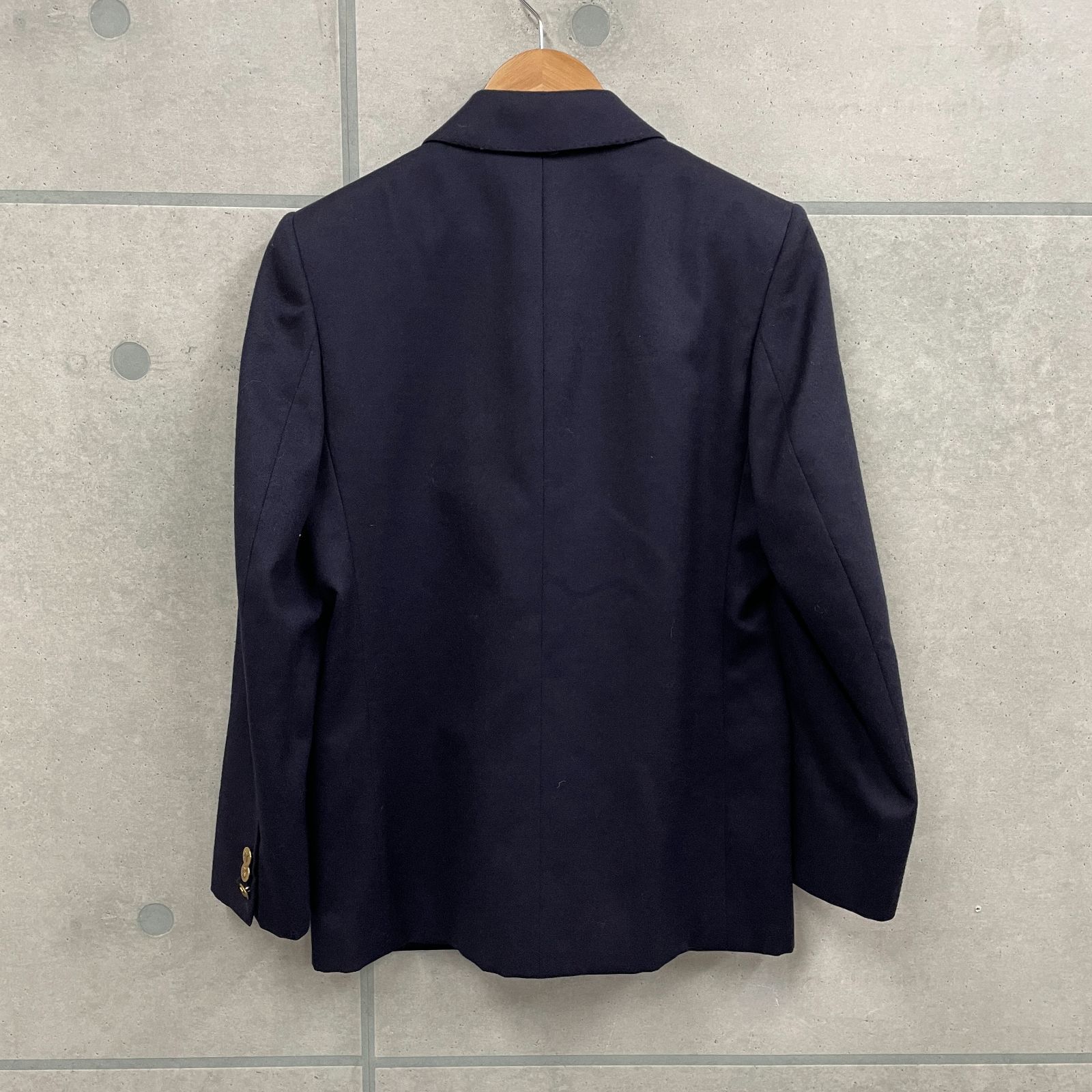 アクアスキュータム Aquascutum ウール100％ 紺ブレザー テーラード 
