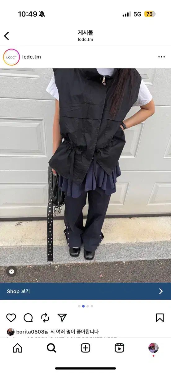  LCDCM アウト ポケット ベスト 黒 ベスト ジレ ベスト ジレ ビスチェ