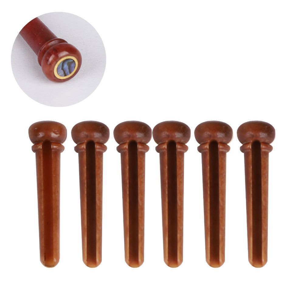 KIZAI キザイ アコギブリッジピン QC0492 全体的な染み込み 貝殻象嵌 直径約5.3mm 6個入り 丈夫で耐久性がある