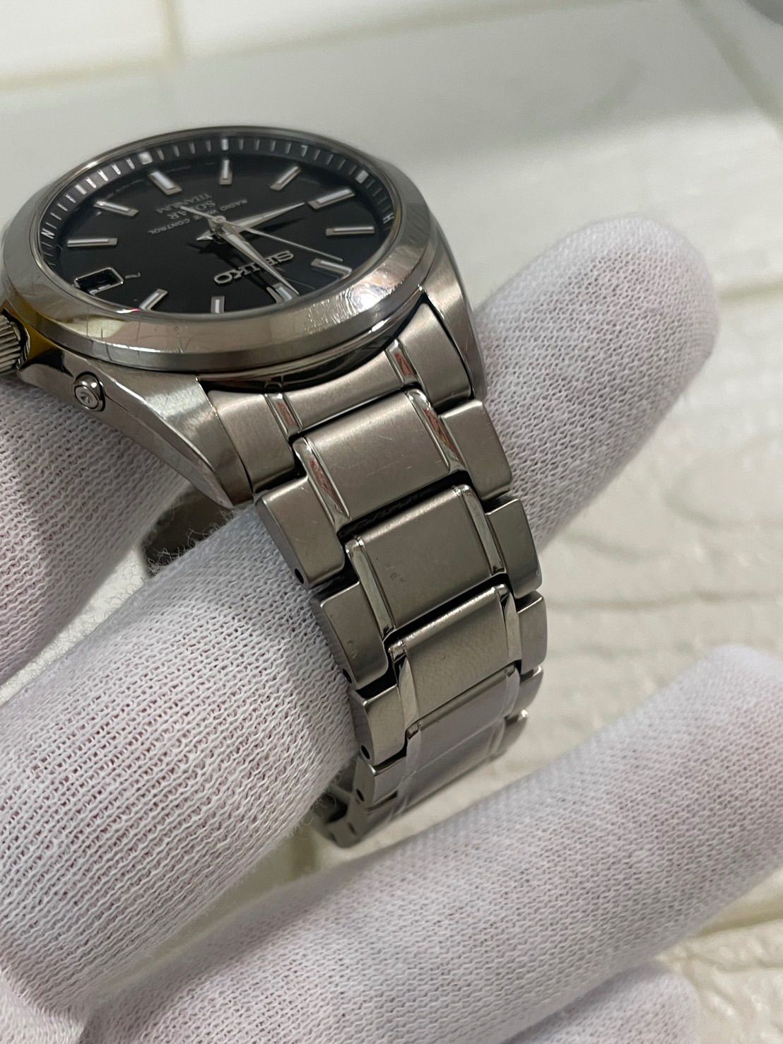 SEIKO セイコー 電波ソーラー 腕時計 文字盤黒 品番7B52-0AK0 【公式通販】