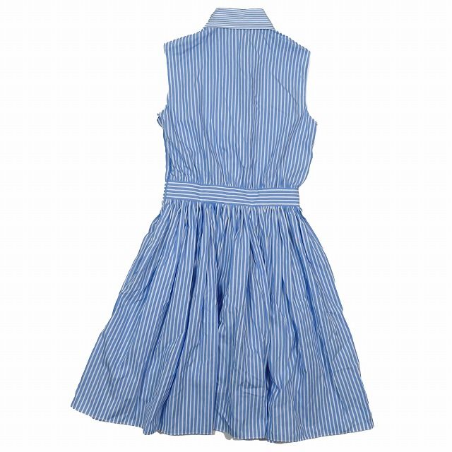 ミュウミュウ miumiu フリル ストライプ柄 シャツ ワンピース