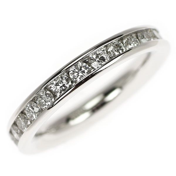 天然ダイヤ1ct　PT900　ハーフエタニティリング　サイズ16号　鑑別書付き 天然ダイヤ1ct PT900 ハーフエタニティリング サイズ16号 鑑別書付き