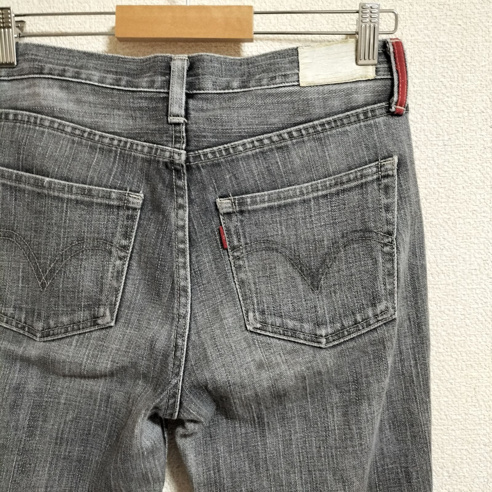 ☆00s Levi's RedLoop 517 先染め ブラックデニムパンツ