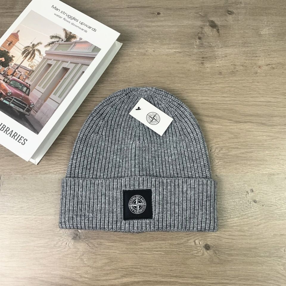 Stone Island 古典的なニット帽布刺繍毛糸帽男女レジャー秋冬百着冷帽 