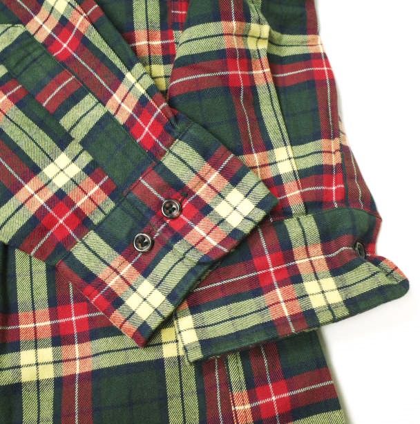 VAN JACKET INC. ヴァンヂャケット Tartan Check Flannel BD Shirt タータンチェックフランネルボタンダウンシャツ EN-99532 L グリーン/レッド JAC 長袖 伊勢丹チェック トップス g17887