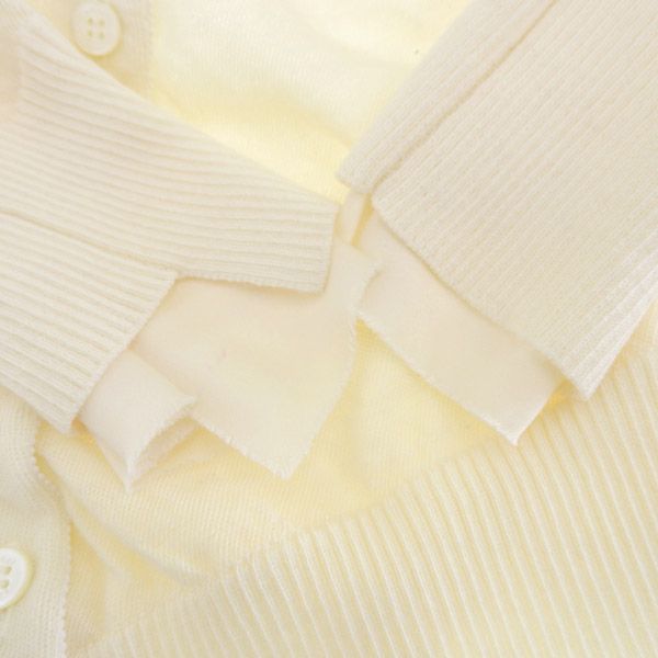 sacai ◆ ドット柄 異素材シフォンカーディガン ◇美品◇ サカイ sacai 異素材 レイヤード シフォン ニット