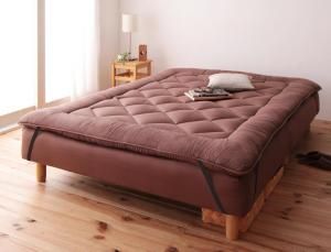 ダブルベッド 移動ラクラク 分割式 ボンネルコイルマットレスベッド 脚