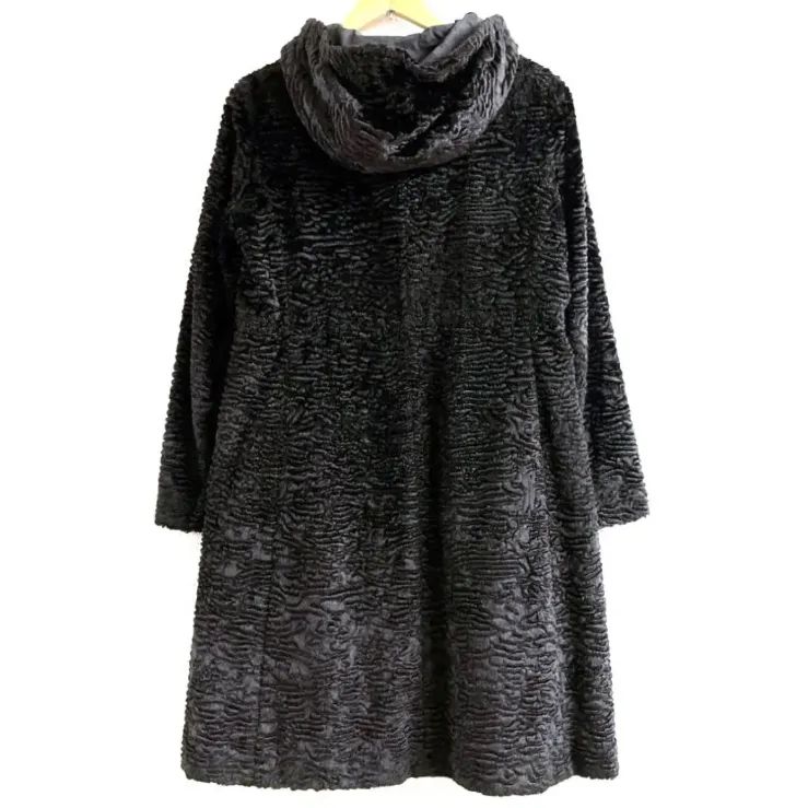 S MaxMara エスマックスマーラ フェイクファー フード付き コート 42