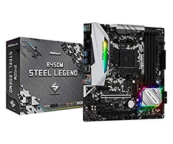 【中古】ASRock AMD Ryzen AM4 対応 B450 チップセット搭載 MicroATX マザーボード B450M Steel Legend