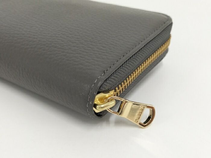 RUSSET ラウンドファスナー長財布 レザー グレー - メルカリ 