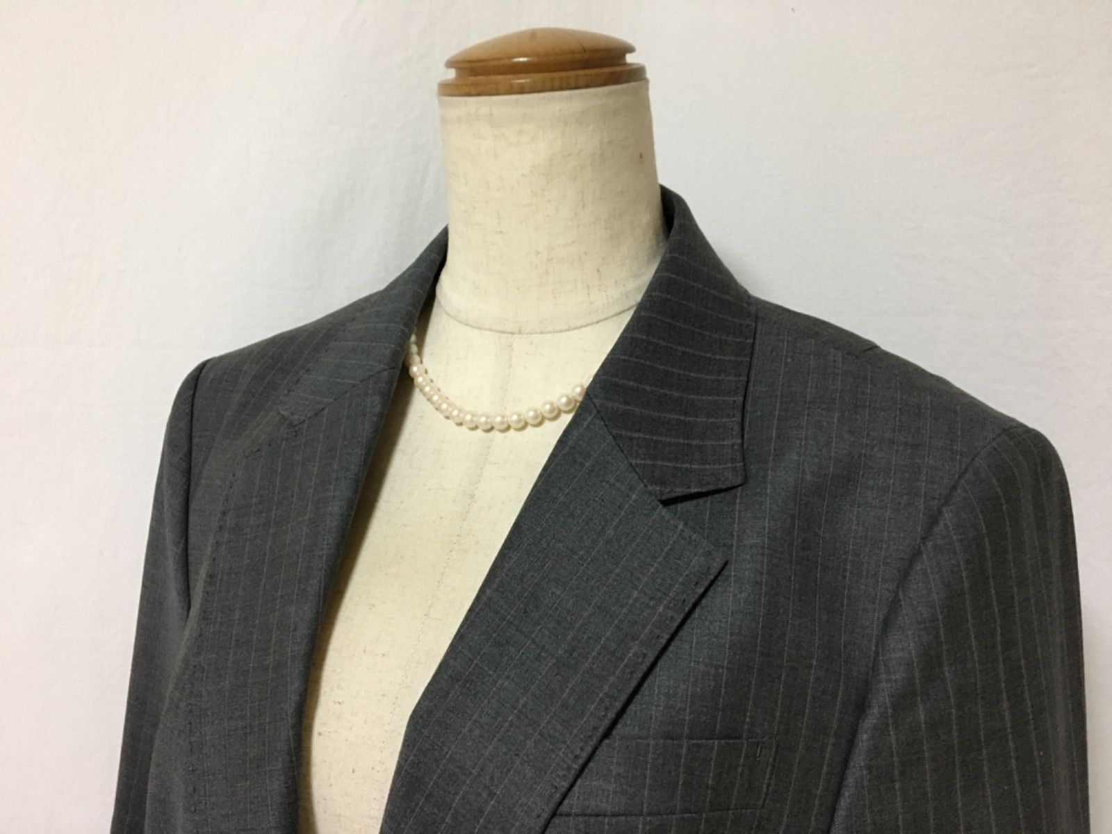 J611新品♪23区BAHARIYEウールストライプジャケット15号￥39600 J611新品♪23区BAHARIYEウールストライプジャケット15号￥39600