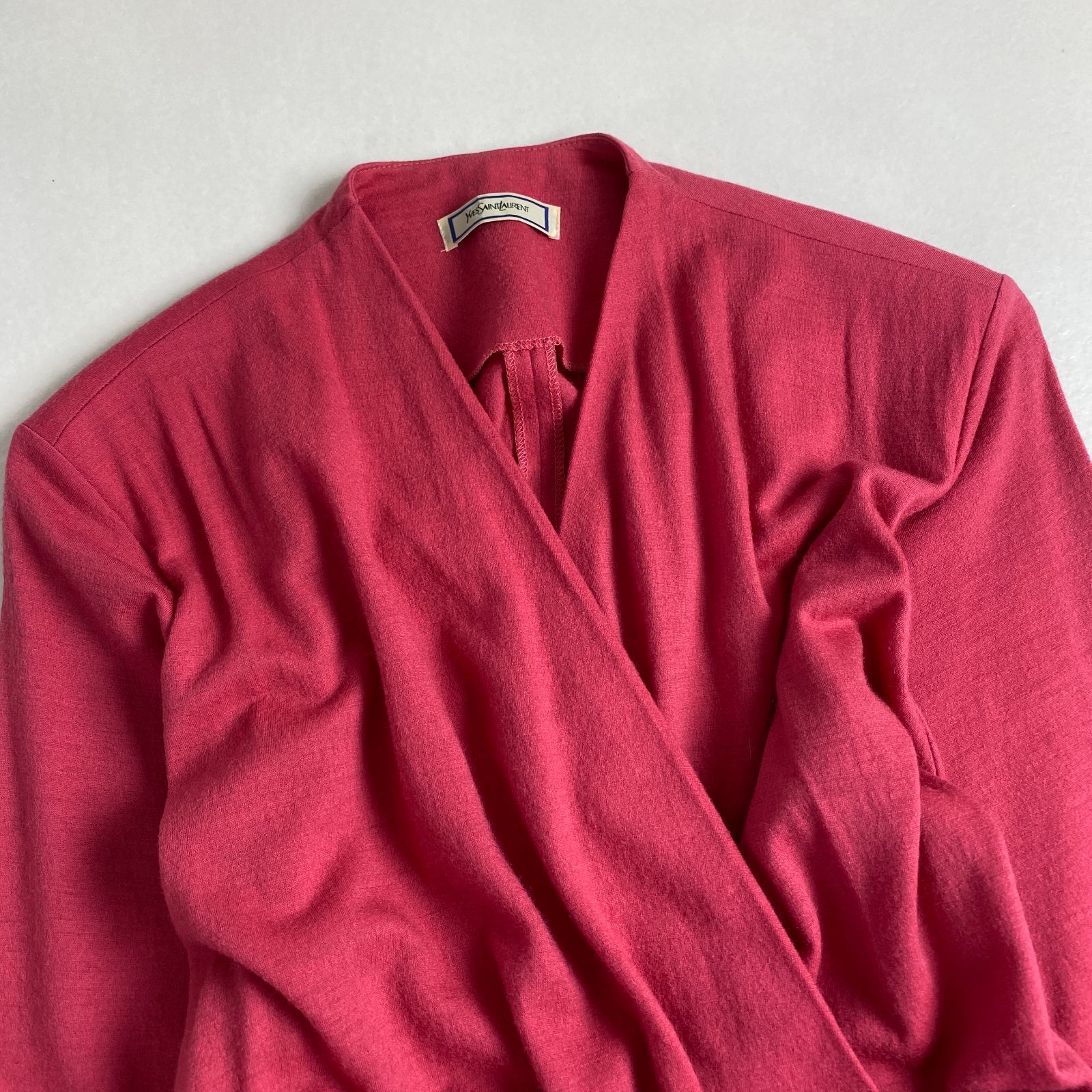 イヴサンローラン ロングワンピース コート ベルト レトロ ピンク M Yves Saint Laurent MERCADOAVALIA_COM_BR