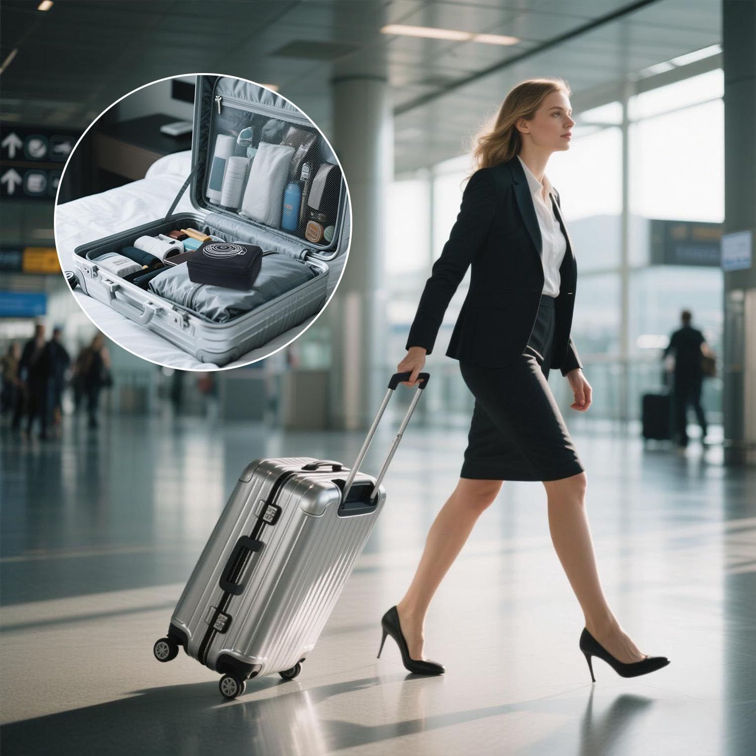 ラスト1点 収納ボックス付き 100-240V 薄シリコーン旅行折りたたみ電気ケトル可変温度制御デュアル電圧 オートシャットオフ＆ボイルドライ保護＆保温 555ML