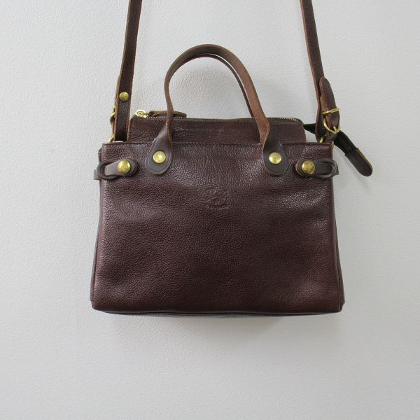 極美品 IL BISONTE イルビゾンテ レザー 2way ミニショルダー バッグ 