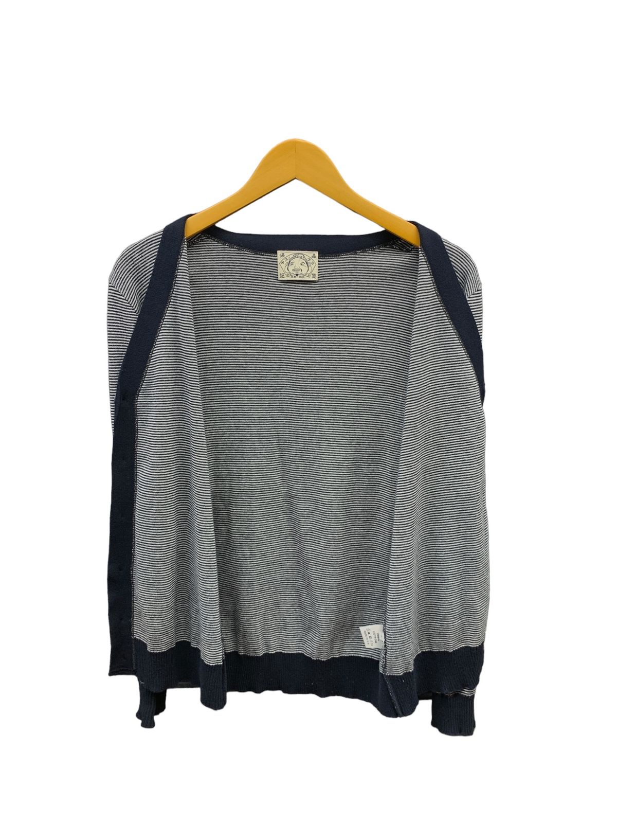 EVISU (エヴィス) 長袖カーディガン ボーダー ボタン コットン S 