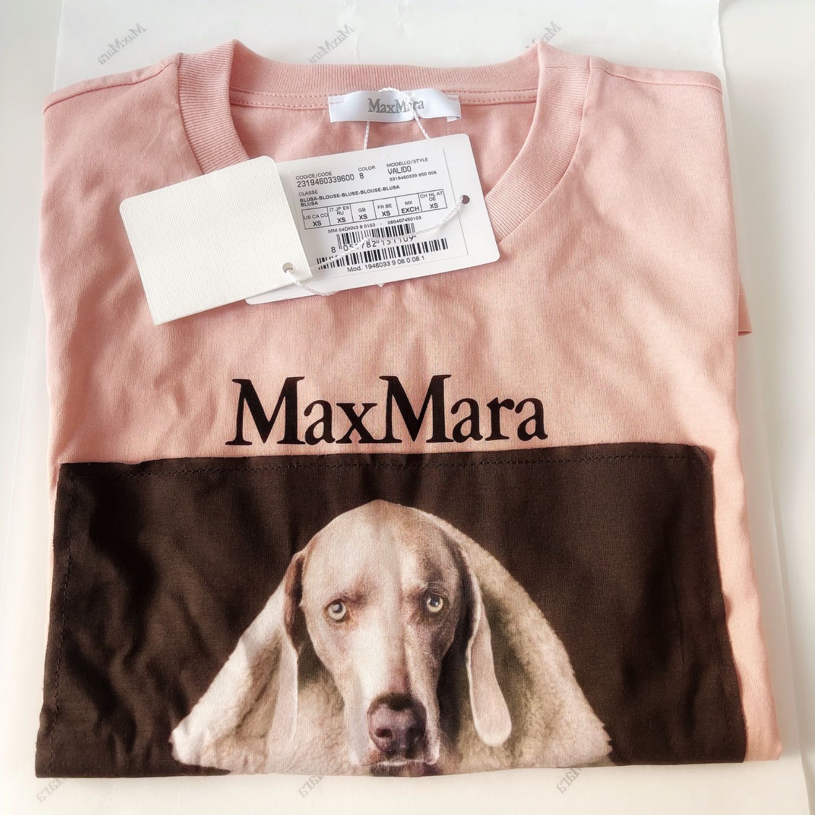 MaxMara VALIDO wegman マックスマーラ Tシャツ MMDOG プリント