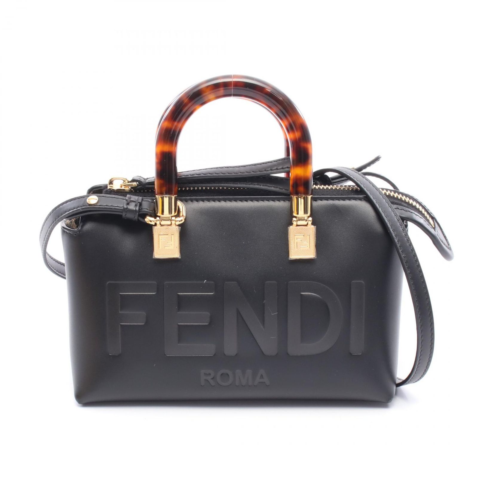 フェンディ FENDI ハンドバッグ バイザウェイ ミニ ブラック レザー バイザウ ェイ ミニ レディース Used A