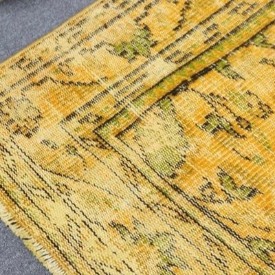 土曜日限定価格】人気色 トルコヴィンテージラグ イエロー 土曜日限定価格】人気色 トルコヴィンテージラグ イエロー