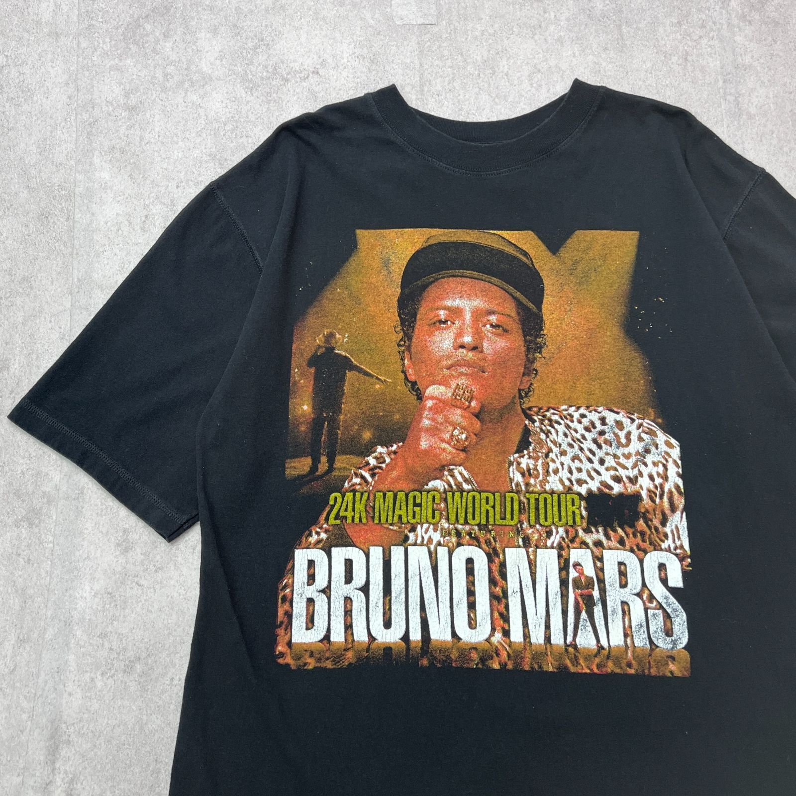 BRUNO MARS ブルーノマーズ 両面プリント ワールドツアーTシャツ