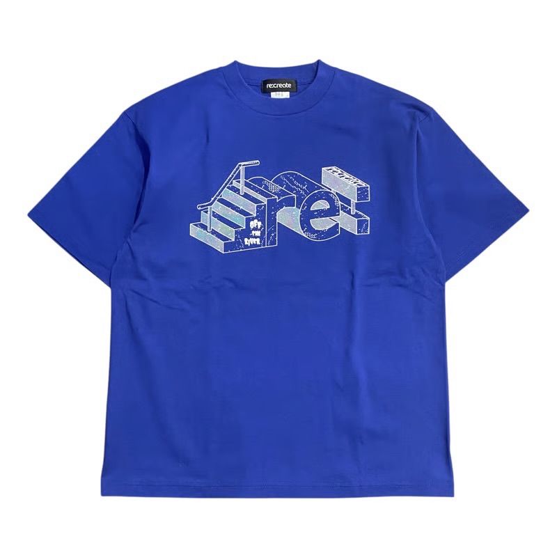 新品・未使用】re:create S/S T-SHIRTS (respot) M.BLUE リ