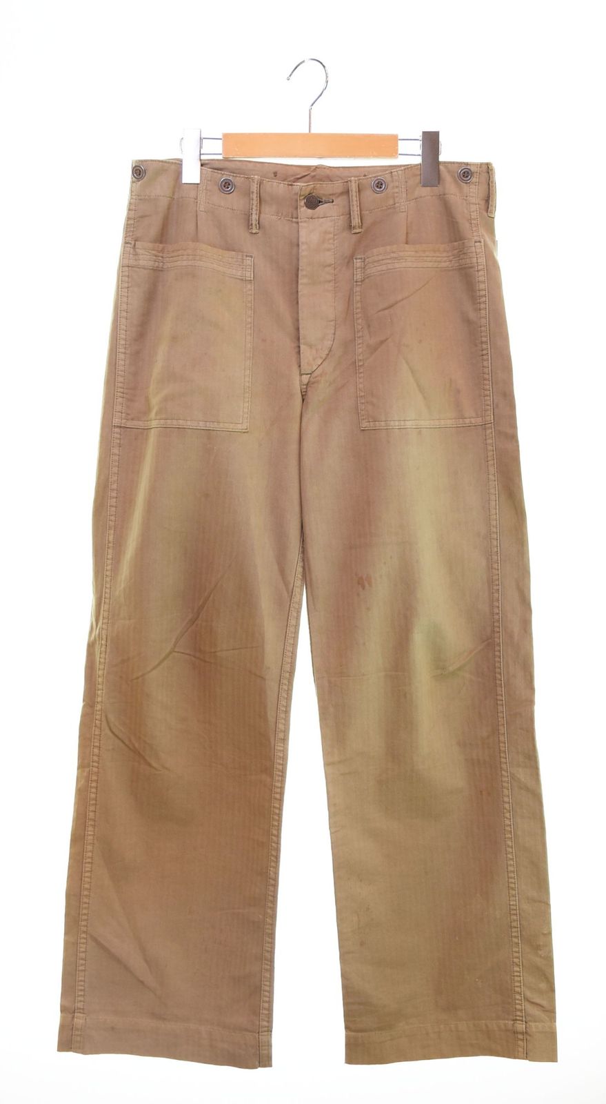 RRL 13スターパンツ　ダメージ加工　W31L30 ベイカーパンツ　ペンキ ダブルアールエル RRL 13スター ヘリンボーンツイル ベイカー