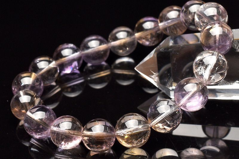 １点物 AAA バイ アメトリン 11mm ブレスレット パワーストーン 天然石 _U7343 WWW_NOITHATQUANGTHANH_NET