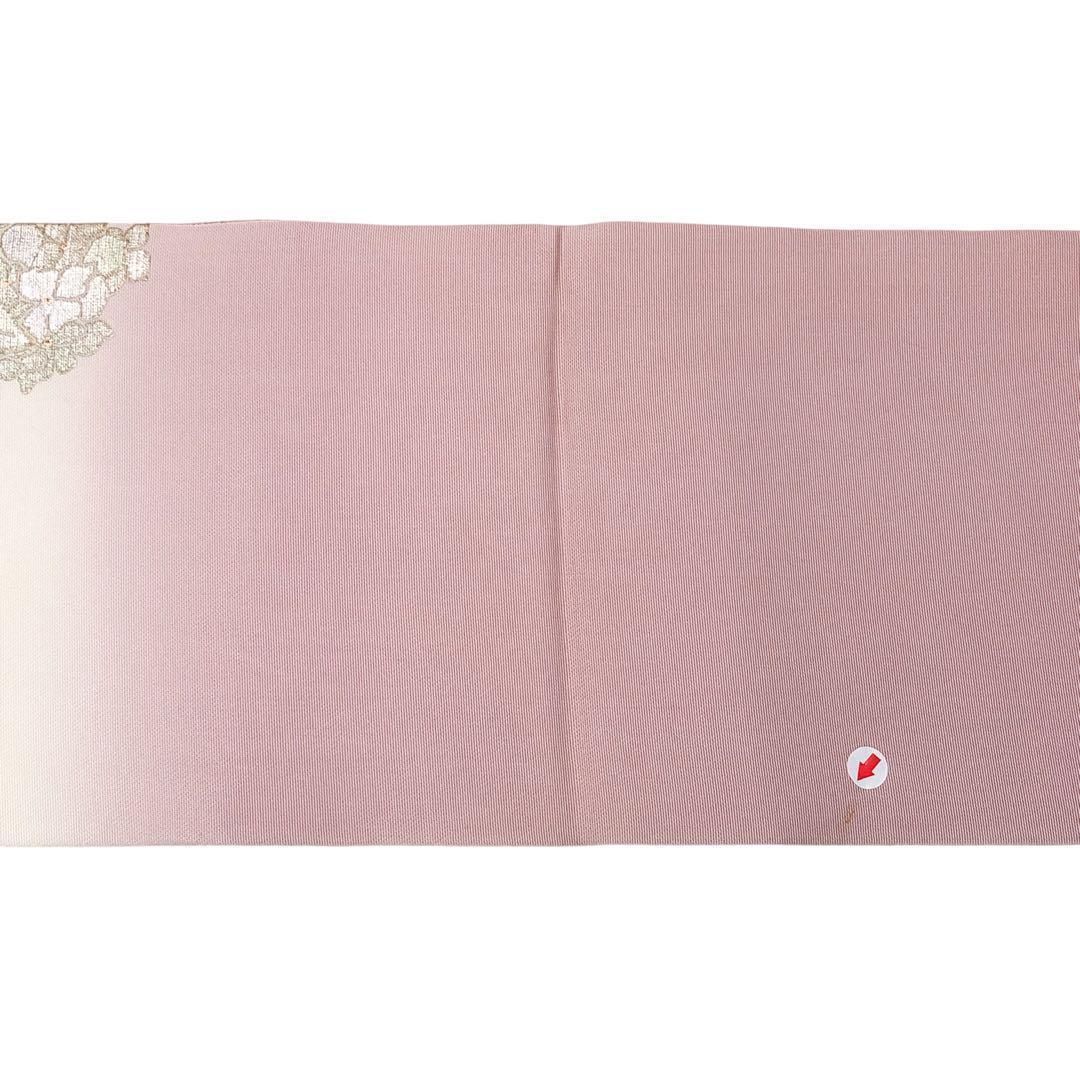 名古屋帯 塩瀬 紫陽花 アジサイ 暈し 金銀彩 曙色 O-4839 名古屋帯 塩瀬 紫陽花 アジサイ 暈し 金銀彩 曙色 O-4839 - メルカリ