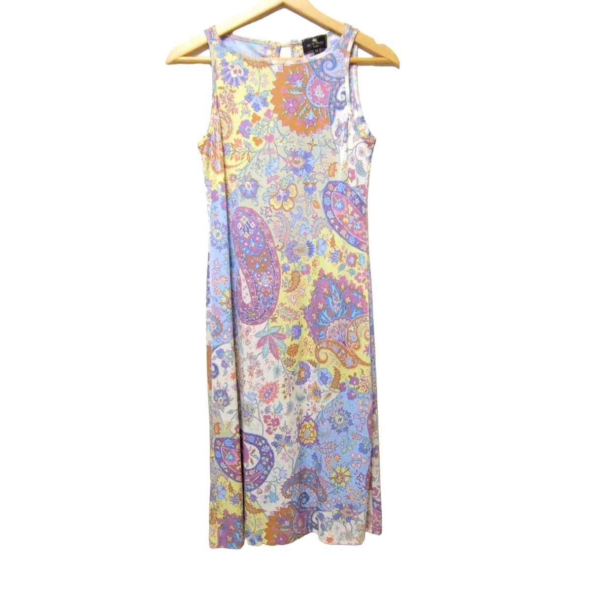エトロ ドレス 長袖 ワンピース サイズ44 ETRO◇長袖ワンピース/44/シルク/マルチカラー/ペーズリー/091