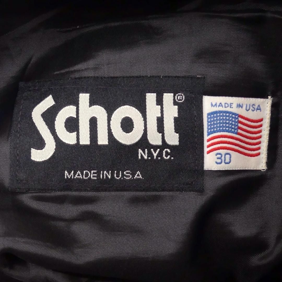 Schott ショット パンツ W30 本革 レザー 黒 USA製 HH9629