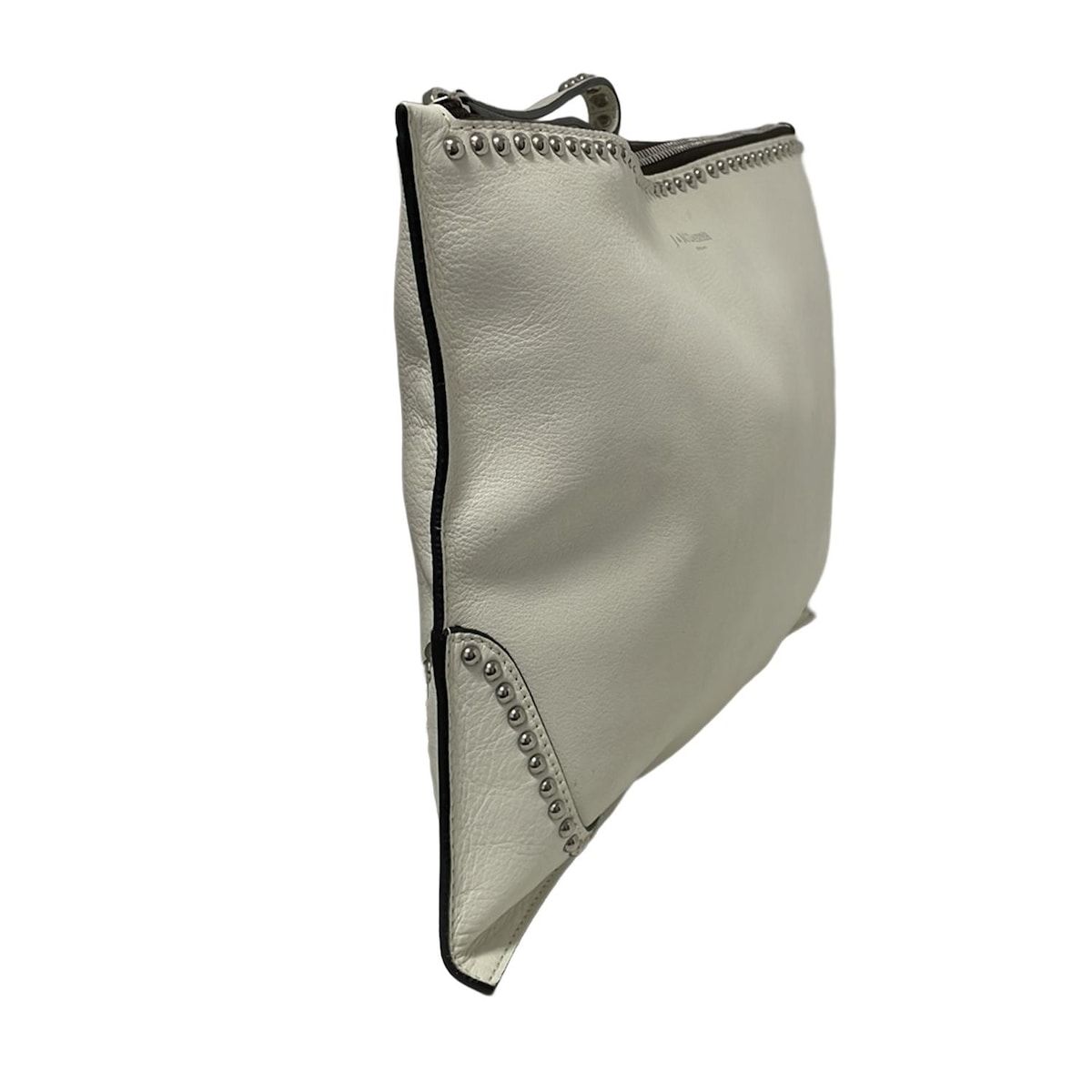 J-MDavidson ジェイ-エムデヴィッドソン クラッチバッグ - アイボリー スタッズ レザー