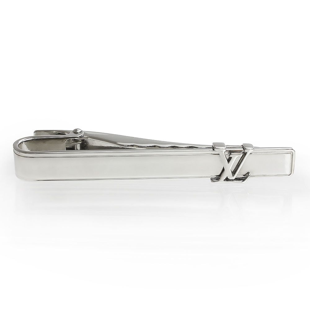 Louis Vuitton M61981 LV Initiales Tie Clip , Silver, One Size