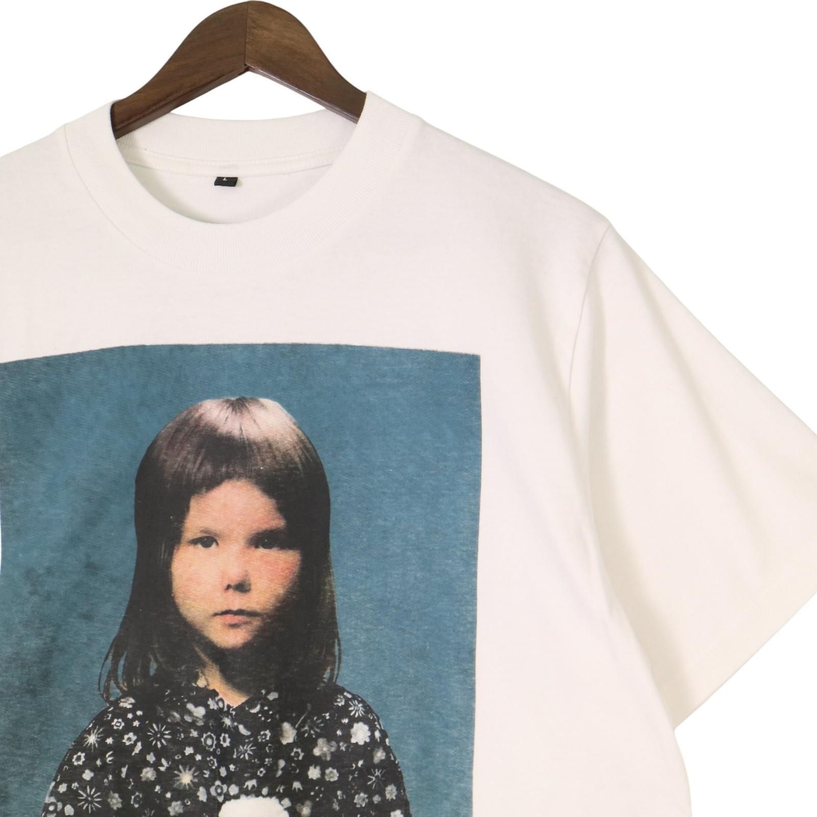 Bjork Gudmundsdottir ビョーク プリント クルーネック Tシャツ 半袖 カットソー anytee 表記サイズL　【2409】