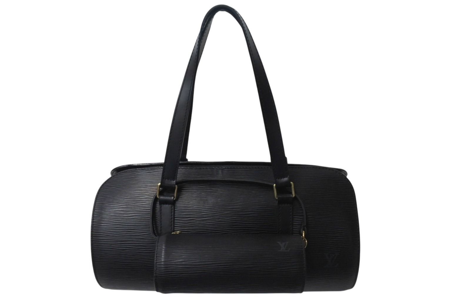 Louis Vuitton 黒 エピレザー ハンドバッグ　レトロ稀少品 Louis Vuitton 黒 エピレザー ハンドバッグレトロ稀少品