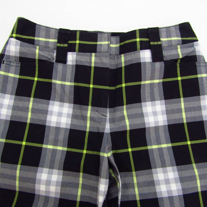 バーバリーロンドン　36 ノバチェック　ロングパンツ　ストレッチ　黒 グレー 黄 BURBERRY バーバリー パンツ ノバチェック チェック 36