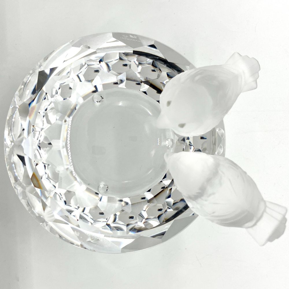 2007年 廃盤品 swarovski スワロフスキー 小鳥の水盤 小物入れ