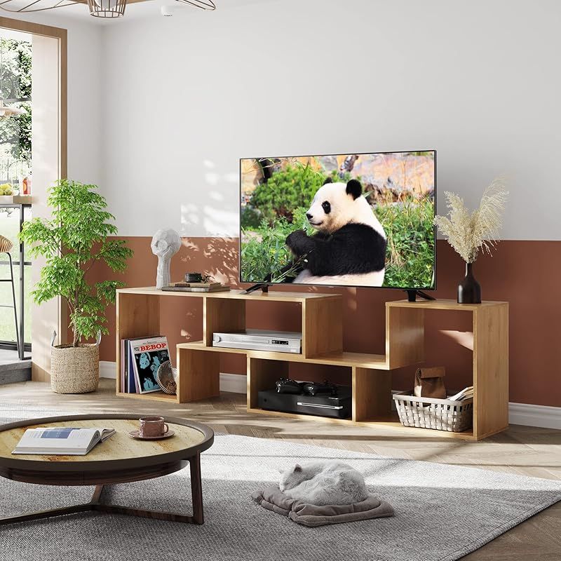 DEVAISE テレビ台 テレビラック 伸縮 伸縮テレビ台 幅105～210cm 角度