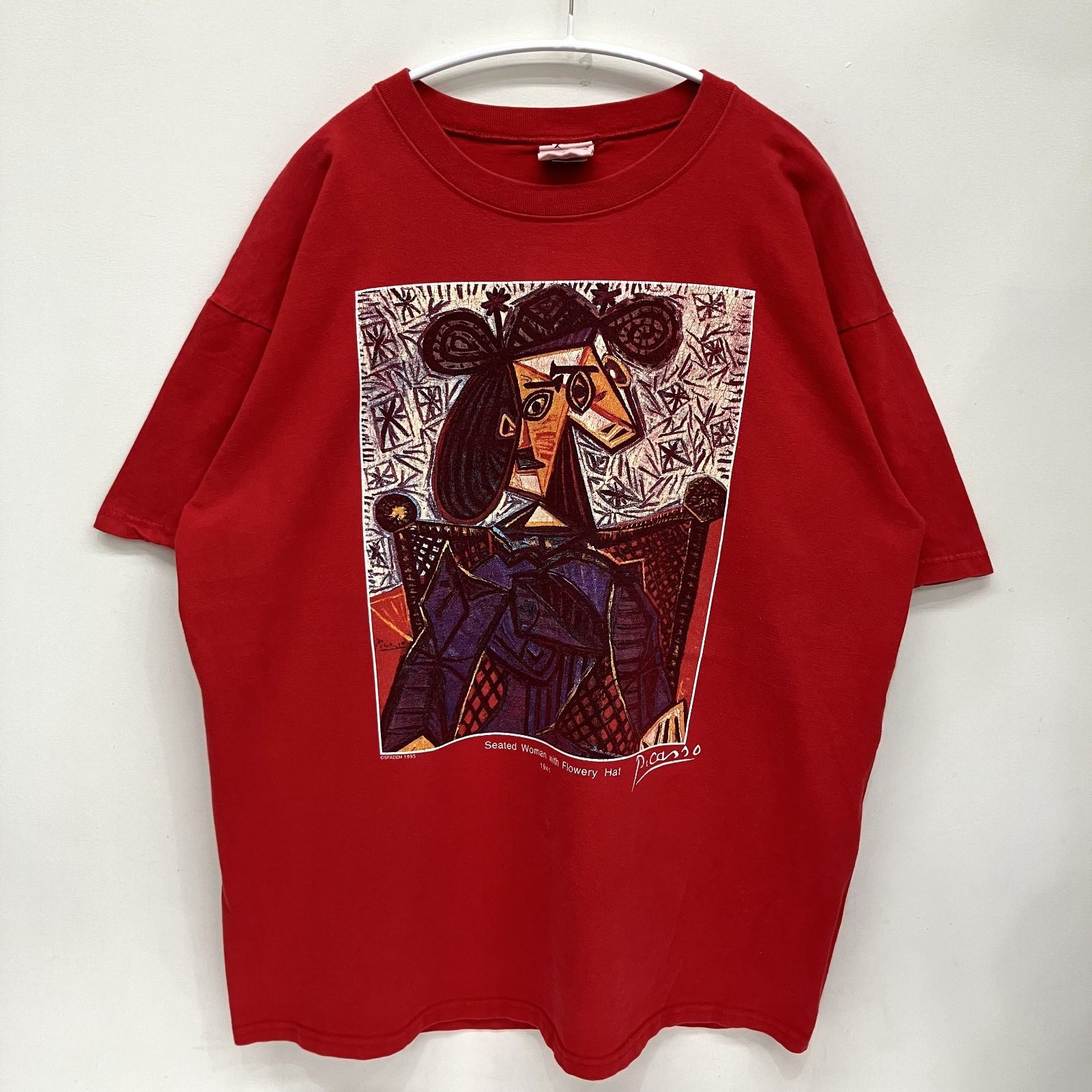 希少 90s Pablo Picasso Woman with Hat Tシャツ